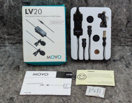New Movo LV20 Dual Lavalier Microphone - Clip-on Omnidirectional Condens... - $4.99