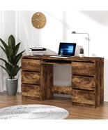  Writing Desk Smoked Oak Engineered Wood 55.1 x 19.7 x 30.3 in - $6,933.55 MXN