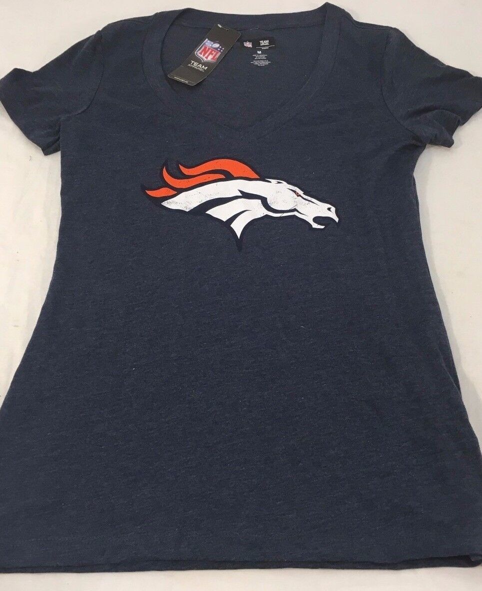 NFL NWT 2025  Denver Broncos Womens Raglan LOW CUT JERSEY V-Neck T-Shirt... - $29.66
