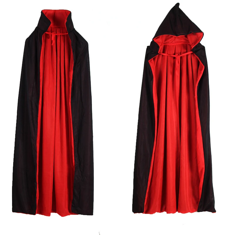   Vampire Cloak Cape Cosplay Costume Stand-Up Collar Cap Adult Kids  Christmas P - £72.01 GBP