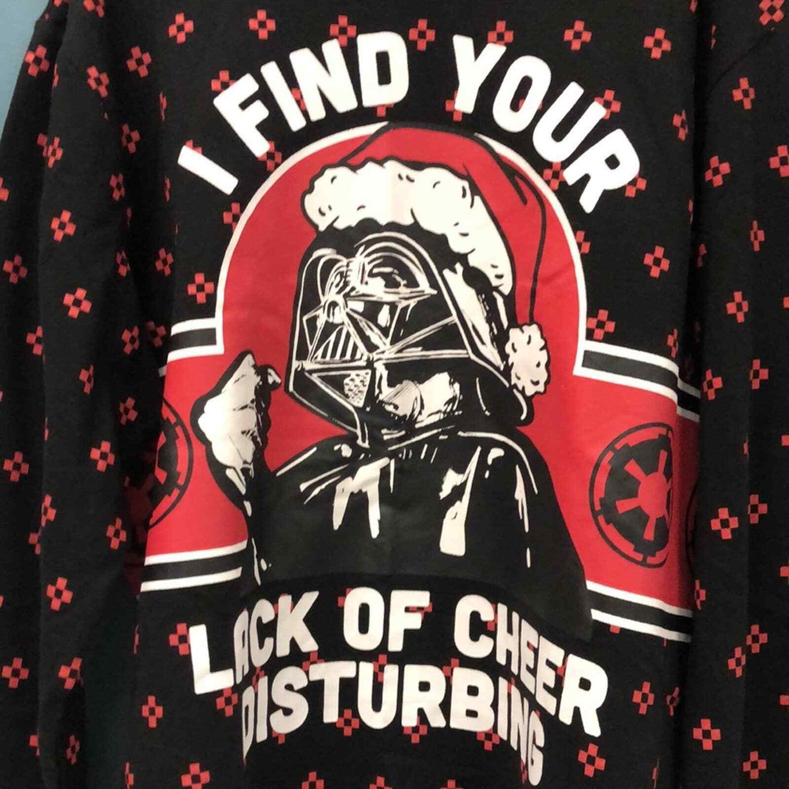 Primary image for Star Wars Darth Vader Christmas Sweatshirt mens size XXL Black, Red & White New