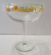 Margarita Wide Rim Glass It&#39;s 5 O&#39;Clock Somewhere Cocktail Drinking Barware   - £14.46 GBP