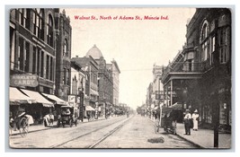 Walnut Street North Of Adams Muncie Indiana IN DB Postcard Y1 - £14.08 GBP