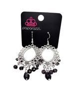 Paparazzi Just Say NOIR Glassy Purple Swings Fashion Earrings - $10.81 CAD