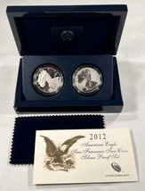 2012-S American Eagle San Francisco Dos Monedas de Plata Juego W/ Caja COA y - $252.18