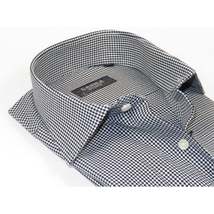 Men's Shirt Hankie CASILA Turkey Cotton Blend 501500-03 Black White Hounds tooth image 2