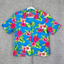 Notations Petite Women Hawaiian Print Shirt M? Resort Wear Vacation Top Flowers - $14.01