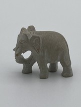 Vintage Hand Carved Natural Stone  Elephant Figurine Gray - $11.30