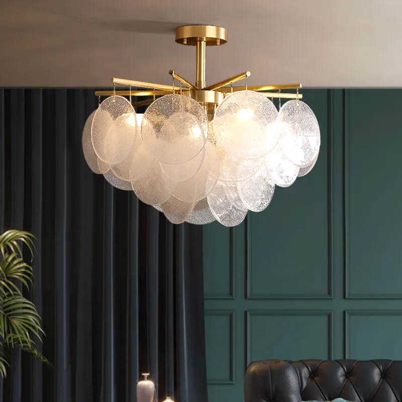 Modern Luxury Glass LED Chandelier Metal for Living Room Center Table Di... - £261.55 GBP+