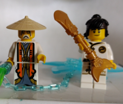 Lego Minifigs White Ninja Jay and Mater Sensei Wu training - $20.00