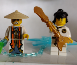 Lego Minifigs White Ninja Jay and Mater Sensei Wu training - £15.02 GBP