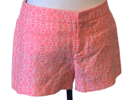 Gap Womens Geometric Chino Shorts Size 4 Coral Pink Classic Summer - £7.70 GBP