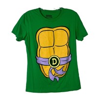 Teenage Mutant Ninja Turtles Mens Tee Size Large Green Short Sleeve T Shirt - £7.21 GBP