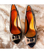 Antonio Melani Black and Gray Peep Toe Heels - €12,83 EUR