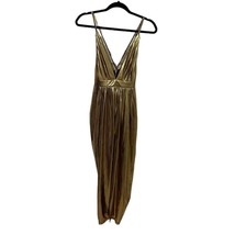 Fate Metallic Gold Sleeveless Cocktail Party Dress Womens Size Small NEW - £38.63 GBP