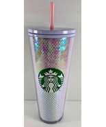 STARBUCKS Christmas Holiday 2020 White Sequins 24 oz Tumbler - $54.29 CAD