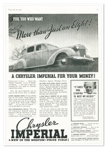 Print Ad Chrysler Imperial Touring Sedan Wade Hampton Vintage 1937 Advertisement - £9.70 GBP