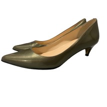 Cole Haan Womens Size 7 B Metallic Green Patent Leather 2 in Kitten Hee - $27.71