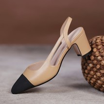 Small Size 32 33 Women Brand Designer Shoes Oversized Woman High Heels Natural G - £82.00 GBP