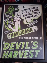 1942 Anti Marijuana Poster Vintage Reefer Madness Poster Old Fashioned  - $17.00
