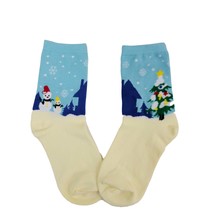 Snowman and Christmas Tree Holiday Socks (Adult Medium) - £5.96 GBP