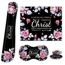 Mouse Pad With Wrist Rest+Keyboard Wrist Rest+Coaster, All In One Mouse Pad Set  - £31.05 GBP