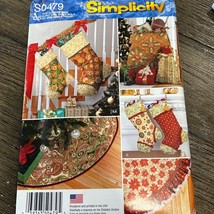 Simplicity S0479 Holiday Decor Sewing Pattern Tree Skirts and Stockings - £7.54 GBP