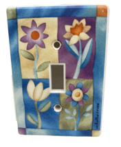 Santa Barbara Ceramic Single Light Switch Cover Challis &amp; Roos Flower De... - $14.84