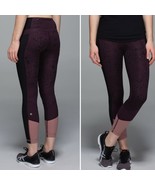 LULULEMON Trail Bound 7/8 Tight *Full-On LuxtremeStar Crushed Black Cher... - $51.74 CAD