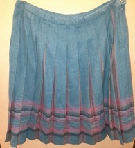 Vintage 80&#39;s Womens Midi Wool Pleated Pendleton Skirt 12 - $74.24