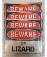 4 Qty Beware of Lizard Rustic Retro Signs V256 8&quot;x12&quot; (4 Qty) - $64.97