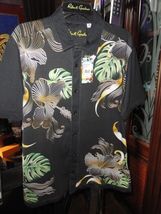 Robert Graham Shirt Mens M Medium Charcoal Black Botanical Odessy Floral Cotton image 2