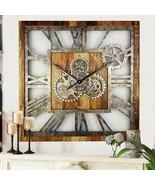 AMERICA LINE WALL CLOCK SQUARE 24 INCH VINTAGE BROWN - $234.47 CAD