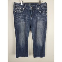 Silver Jeans Suki Flap Capri 31 Womens Mid Rise Straight Leg Medium Wash Bottoms - £16.15 GBP