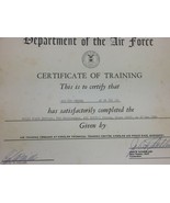 Vintage United States Air Force Certificate of Training 1960 25437 Depar... - £5.90 GBP