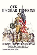 Our Regular Divisions - Enlist for the Infantry 20 x 30 Poster - £20.76 GBP