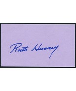 RUTH HUSSEY SIGNED 3X5 INDEX CARD ACTRESS THE PHILADELPHIA STORY GREAT G... - £13.86 GBP
