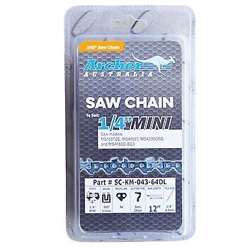 Primary image for Archer Saw Chain, 12", 1/4", .043", 64 dl