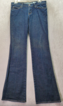 Gap Flare Jeans Women&#39;s Size 4 Dark Blue Denim Stretch Ultra Low Rise Flat Front - £14.54 GBP