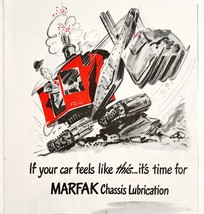 1947 Texaco Marfak Lubrication Advertisement Oil And Gas Automobilia DWUU4 - $34.50 CAD