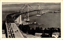 Rppc Postcard -OAKLAND Bay Bridge -SAN Francisco CA-OLD Cars On BRIDGE-BK38 - £2.32 GBP