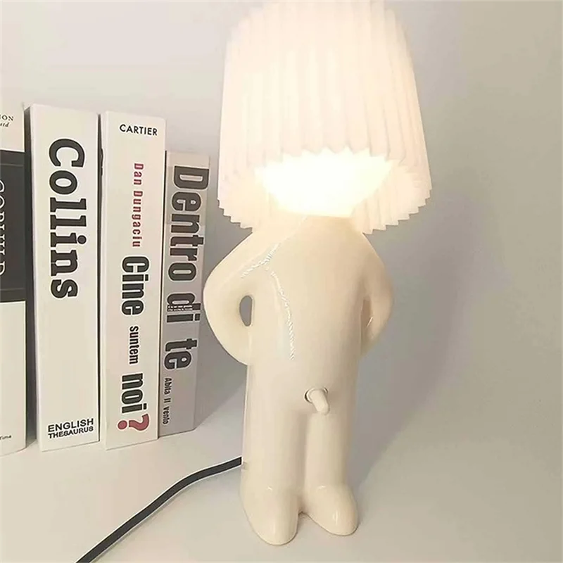 Claeted Naughty Boy Creative Table Lamp Unique LED Pleats Reading Lighting - £22.13 GBP+