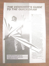 1989 Chris Williams Advisces on Designing Model Airplane Plans-
show ori... - £10.20 GBP