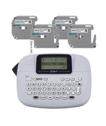 Brother PT-M95 P-Touch Label Maker Bundle (4 Label Tapes Included), White - £58.20 GBP