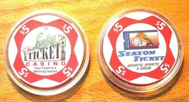 (1) $5. Lucky Ticket Casino CHIP - Spokane, Washington - 2005 - £6.30 GBP