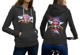 88 MPH Time Travel Black Cotton Hoodie For Women - £31.85 GBP