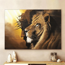 The Lion of Judah Jesus Christ Christian Canvas Poster - £17.99 GBP+