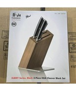 Cangshan Elbert Series 3-Piece HUA 6 in Cleaver Knife Block Set Black White - $73.06 CAD