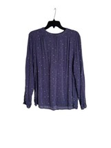 Women’s The North Face Purple Blue Long Sleeve Half Button Blouse Size XL - £14.62 GBP