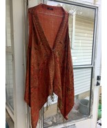 Orange Soft Shawl Wrap OLGA Corfu Excellent condition - $12.29 CAD